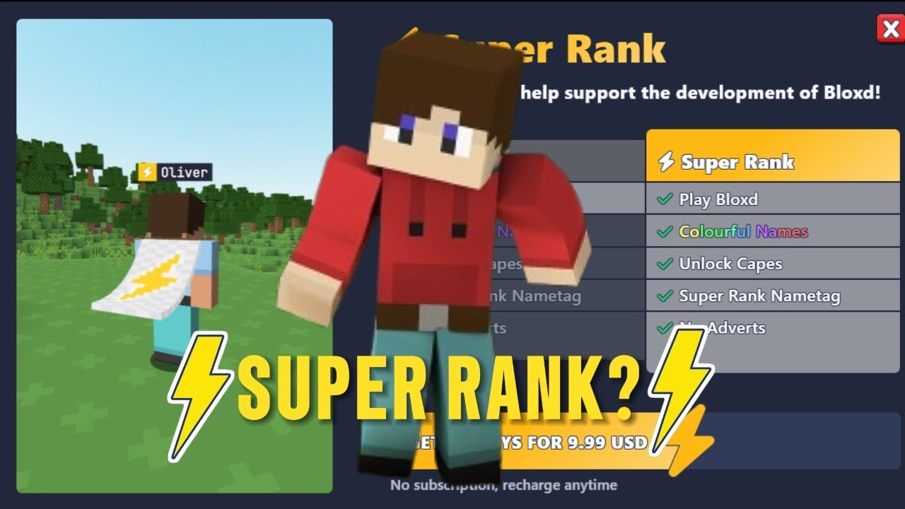 Is it worth to buy super rank in bloxd io