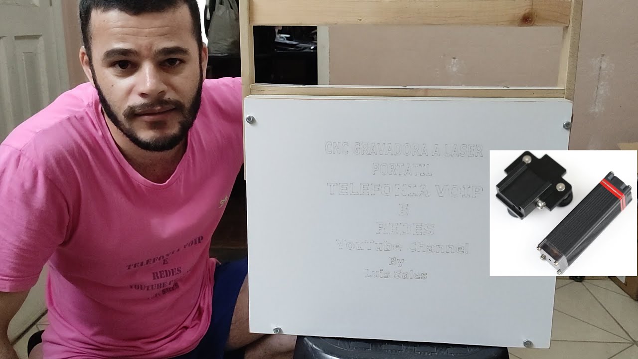 Gravadora a Laser Portátil Primeiro Teste