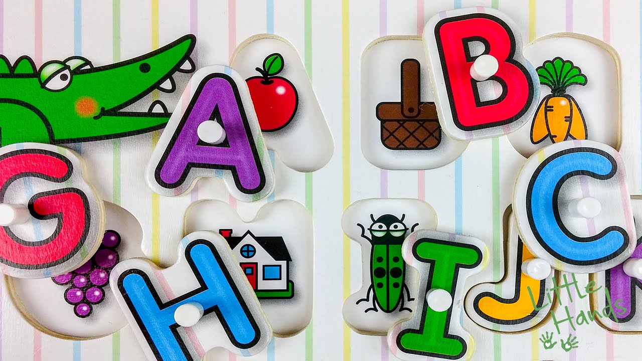 ABC Color Alphabet Peg Puzzle for Toddler Kids Wood Toys English 英語 パズル 영어 | LittleHands