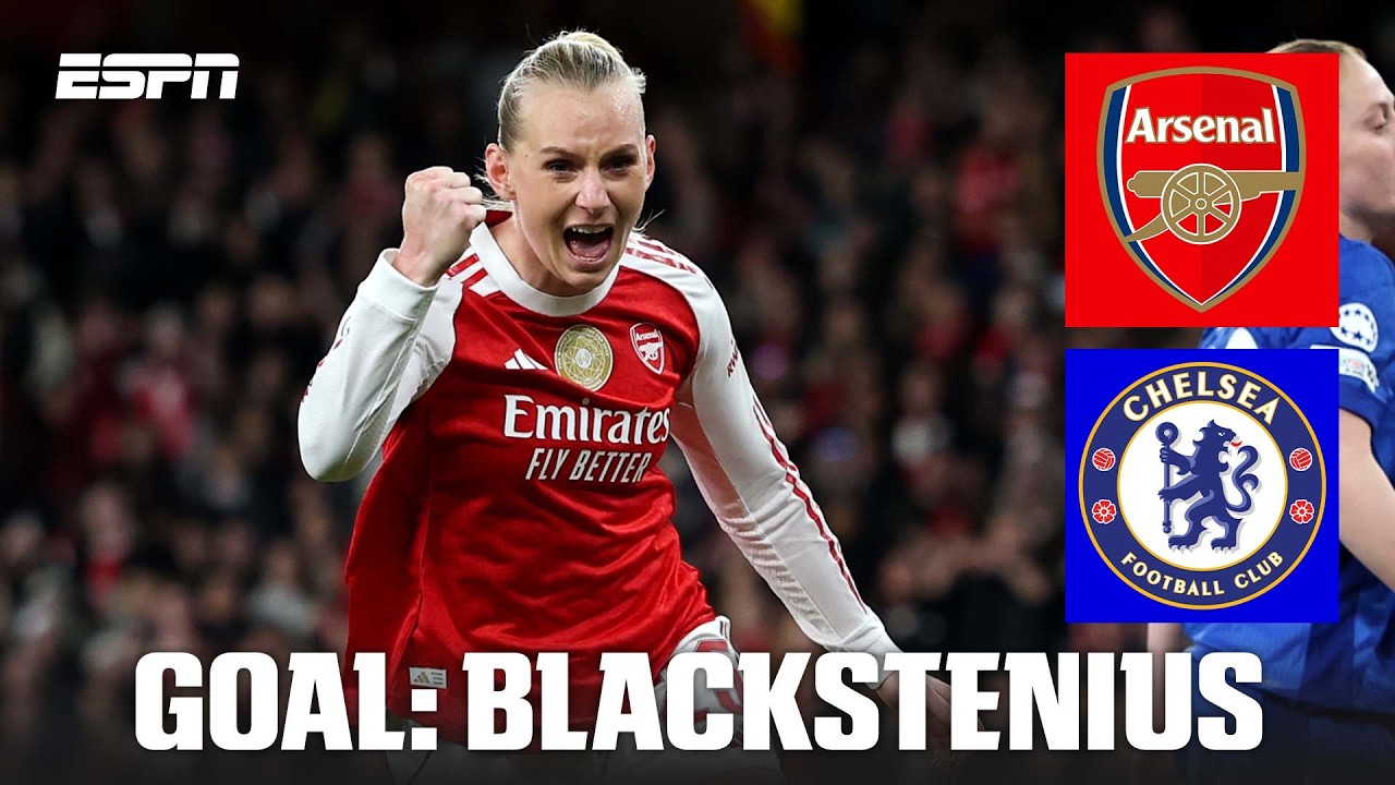 GOAL! 1-0: Stina Blackstenius nods Arsenal ahead vs. Chelsea | UEFA Women&rsquo;s Champions League