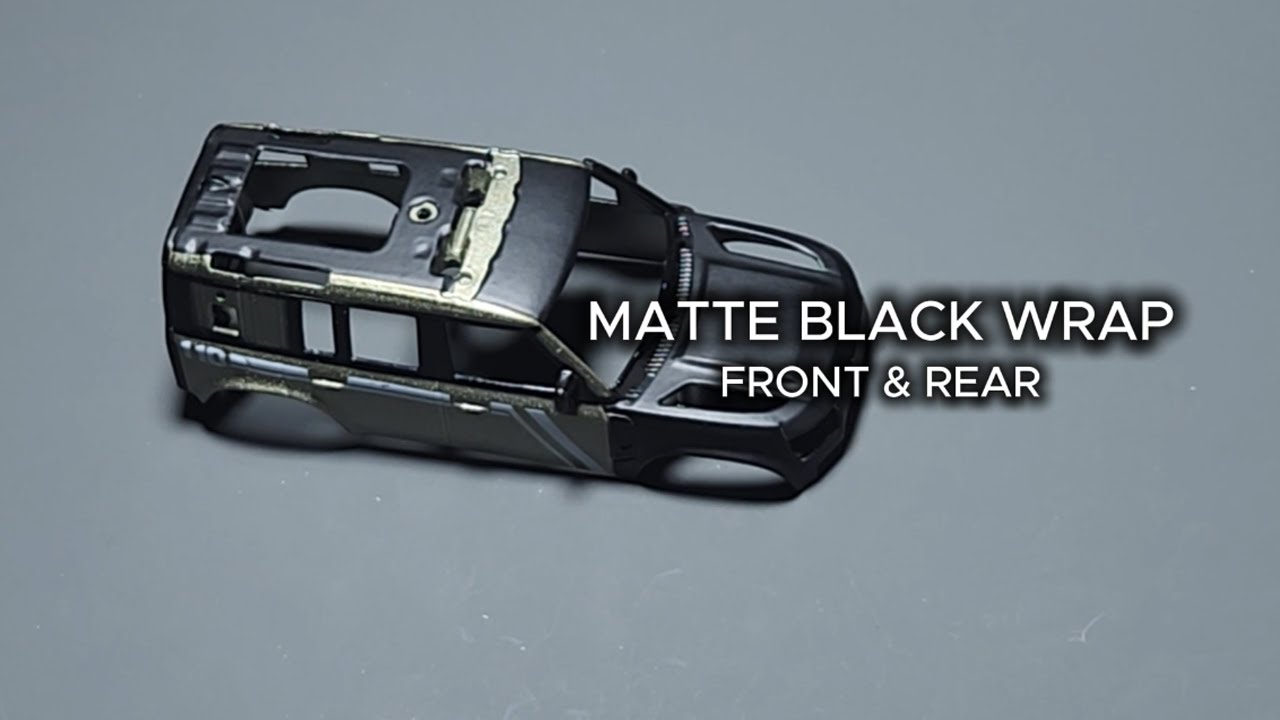 Oddly Satisfying Model Car wrap DEFENDER Matte Black / Front & Rear
