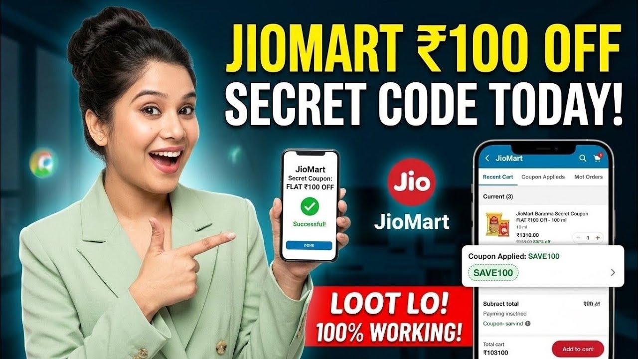 JioMart Coupon Code Today ₹100.01 OFF | Jiomart Coupon Code Today | Jio Mart Secret Coupon Code