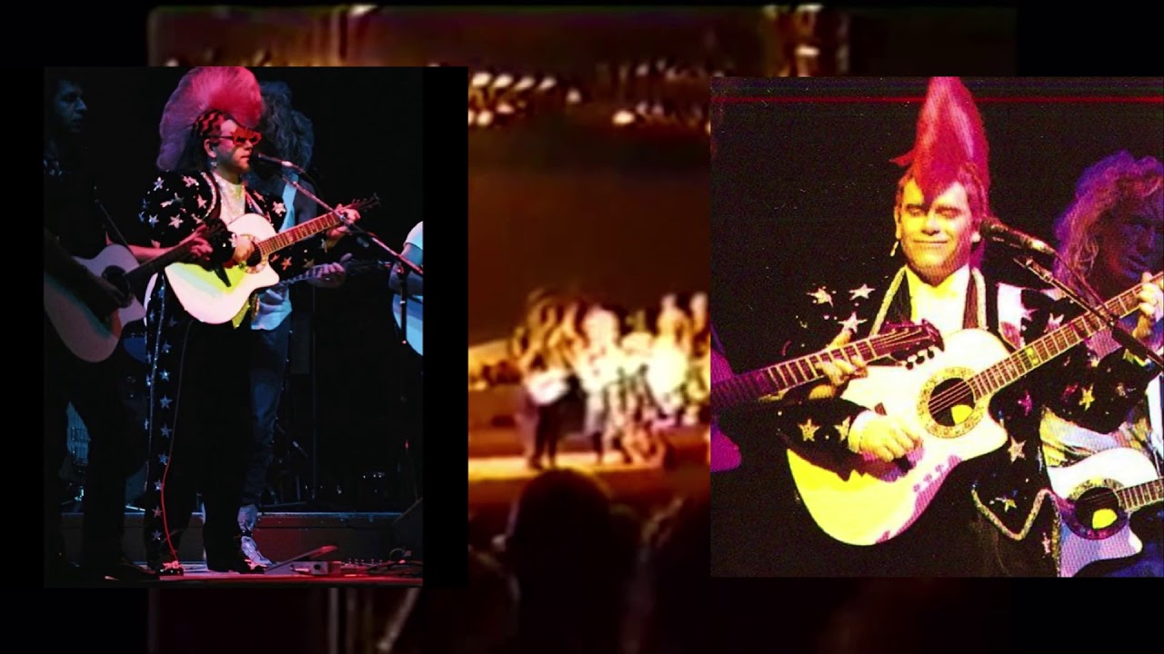 Elton John playing guitar (Kansas City 1986) || RARE