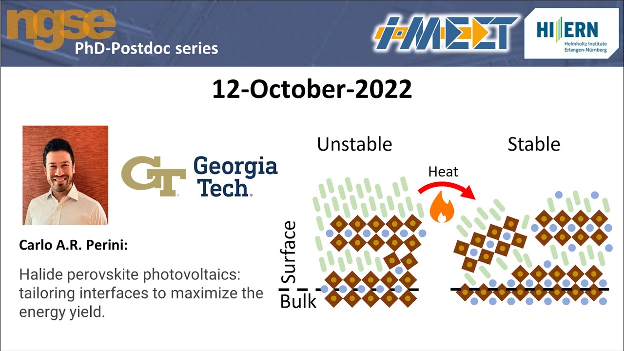 Carlo Andrea Riccardo Perini – Tailored interfaces to maximize perovskite photovoltaics energy yield