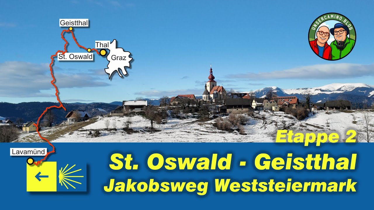 Etappe 02 Jakobsweg Weststeiermark im Winter St. Oswald - Geistthal