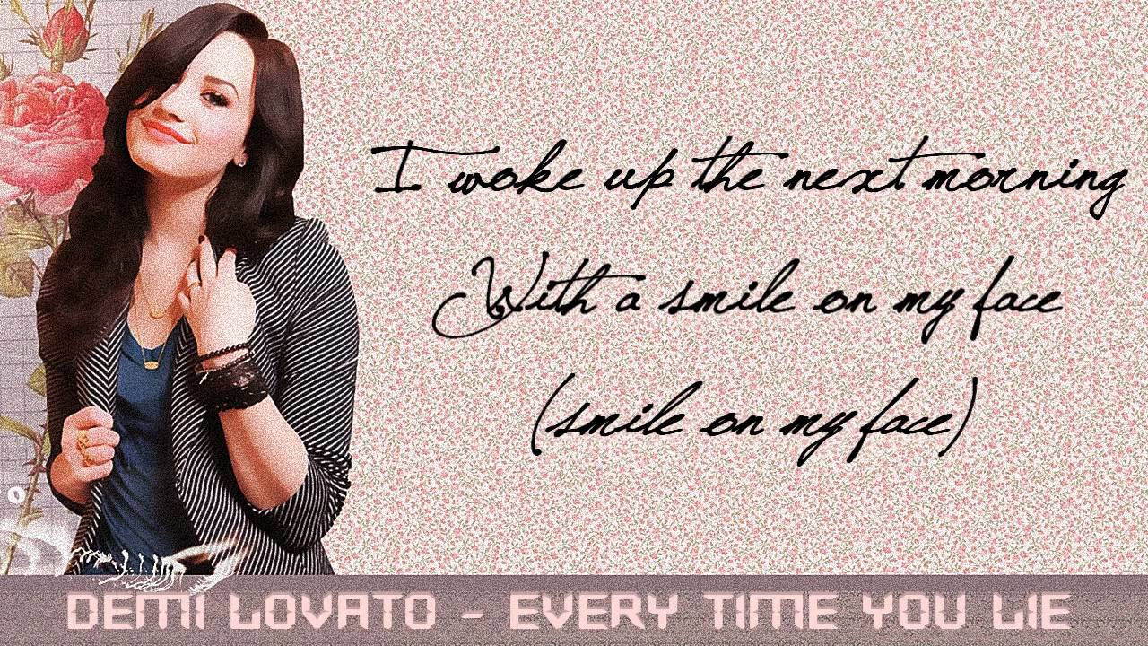 Demi Lovato - Every time you lie - Lyrics on the screen (720p)
