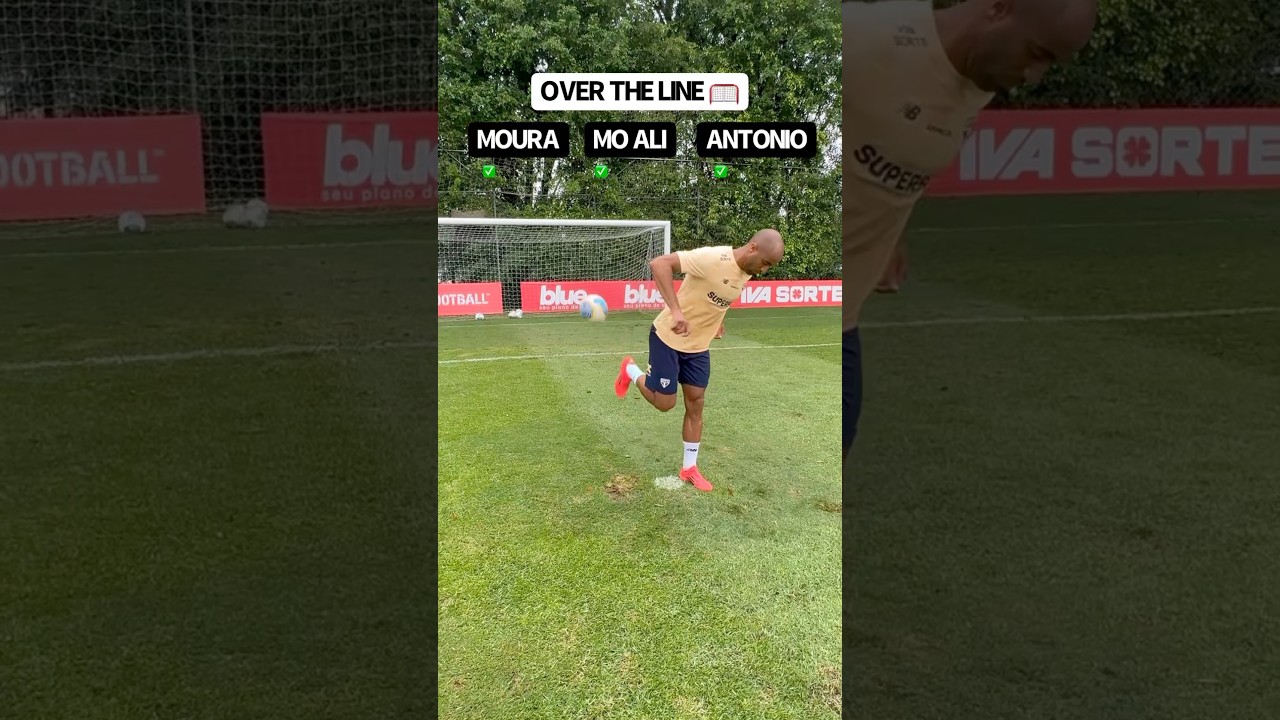 Cross the line challenge vs Lucas Moura & Antonio 🇧🇷