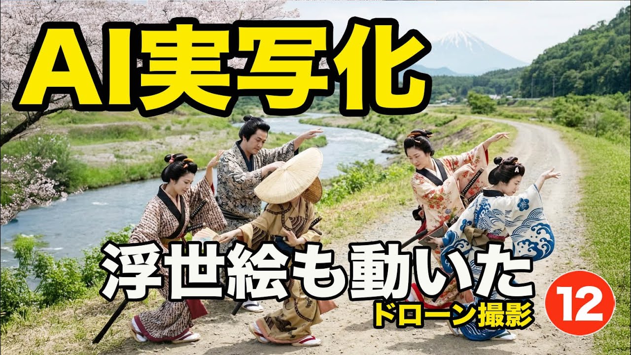 AI実写化｜浮世絵が動いた江戸の生活とは【第12弾】#ai #movie #film