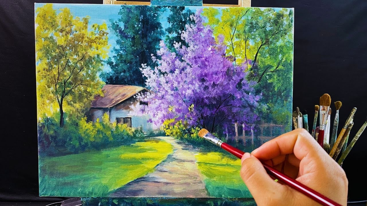 Acrylic Painting for Beginners | Huy Acrylic Painting