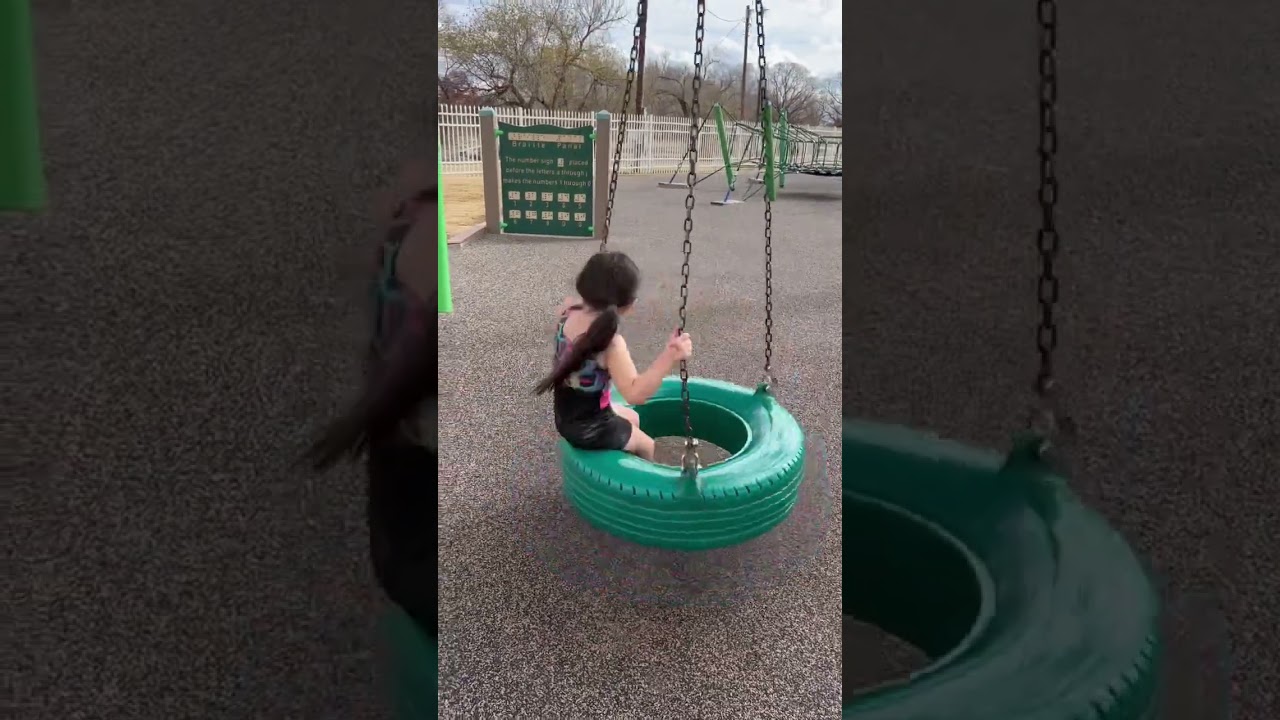 Spinning tire swing #shorts #youtubeshorts #kids #fun #park #playground #spin