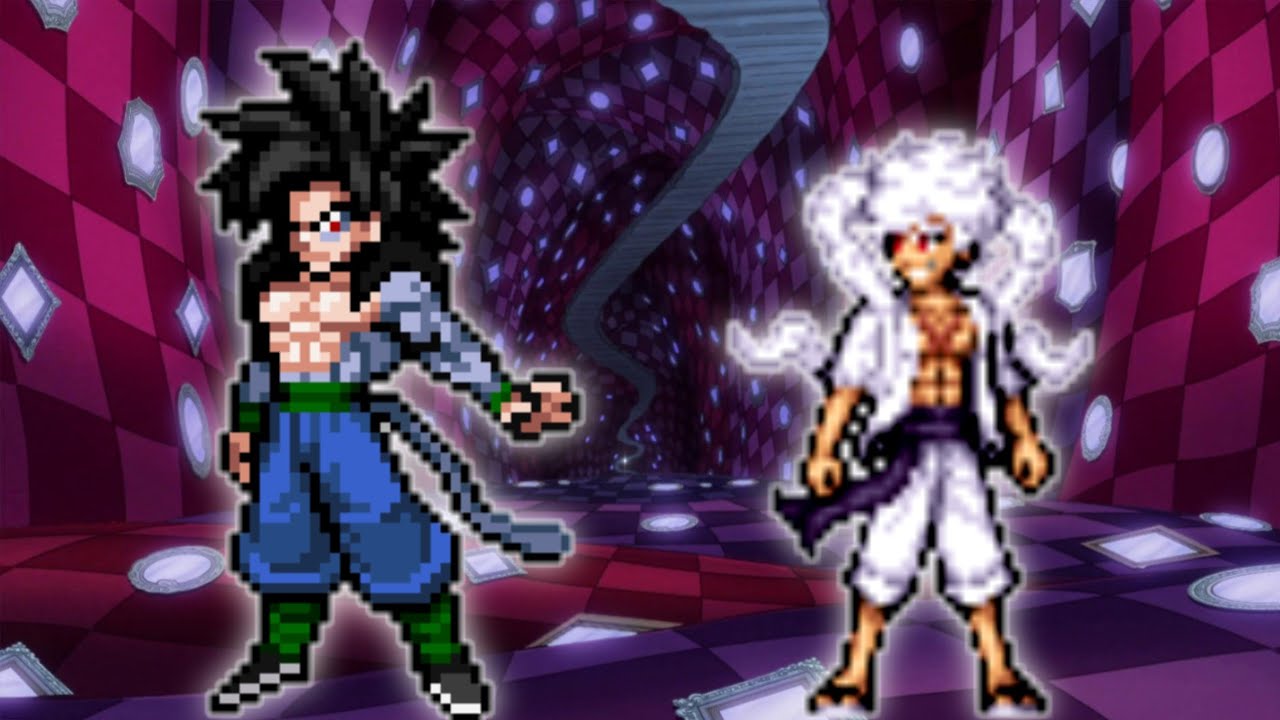 Goku SSJ4/5 OP VS TC Luffy Buff OP in Jump Force Mugen