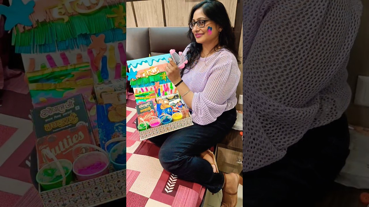 DIY last minute Holi Hamper 😍 || How to make Holi Hamper || #shorts #short @crafts_villa_by_hina_