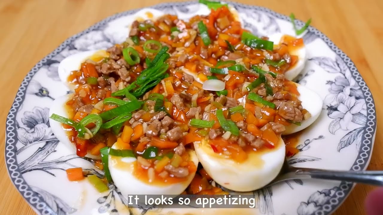 The best way to eat hard boiled egg, rich of flavor, nutritious and delicious