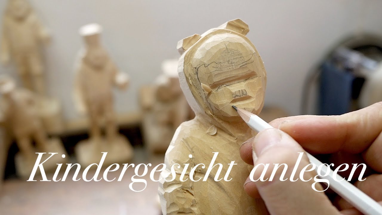 Вырежьте лицо ребенка 👶 из липы 🌳
