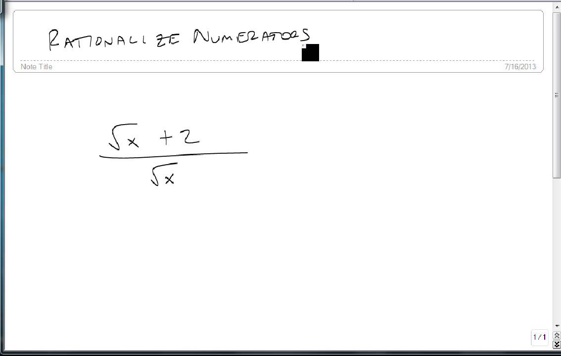 Rationalize Numerators