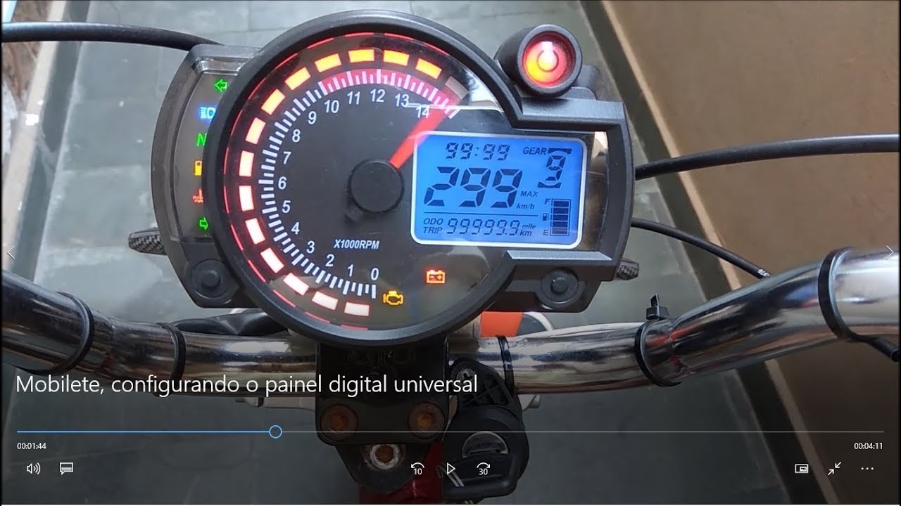 Mobilete, configurando o painel digital universal.