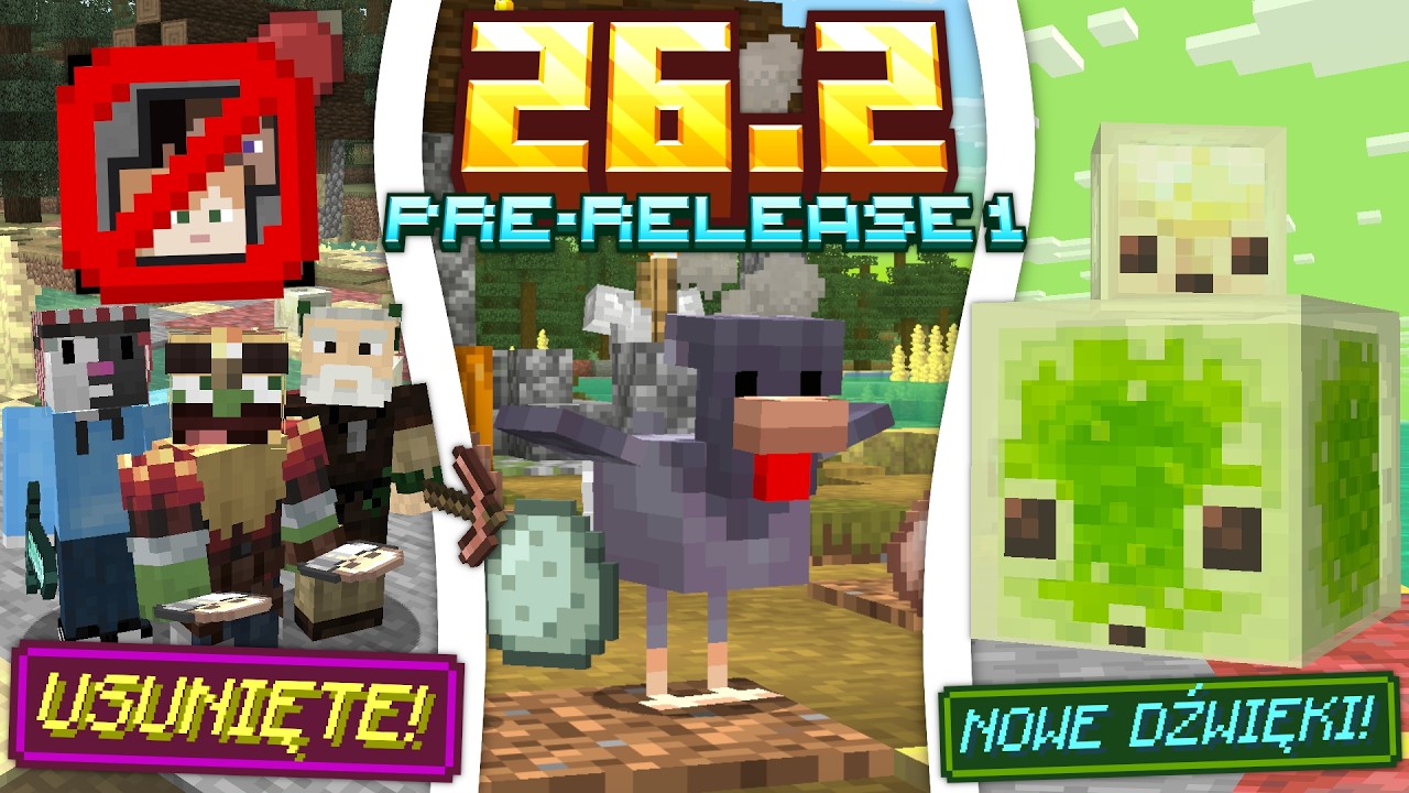USUNIĘTO DARMOWE MULTIPLAYER! PIĘKNA MGŁA i LEPSZA KOSTKA SIARKI! Minecraft 26.2 Pre-Release 1