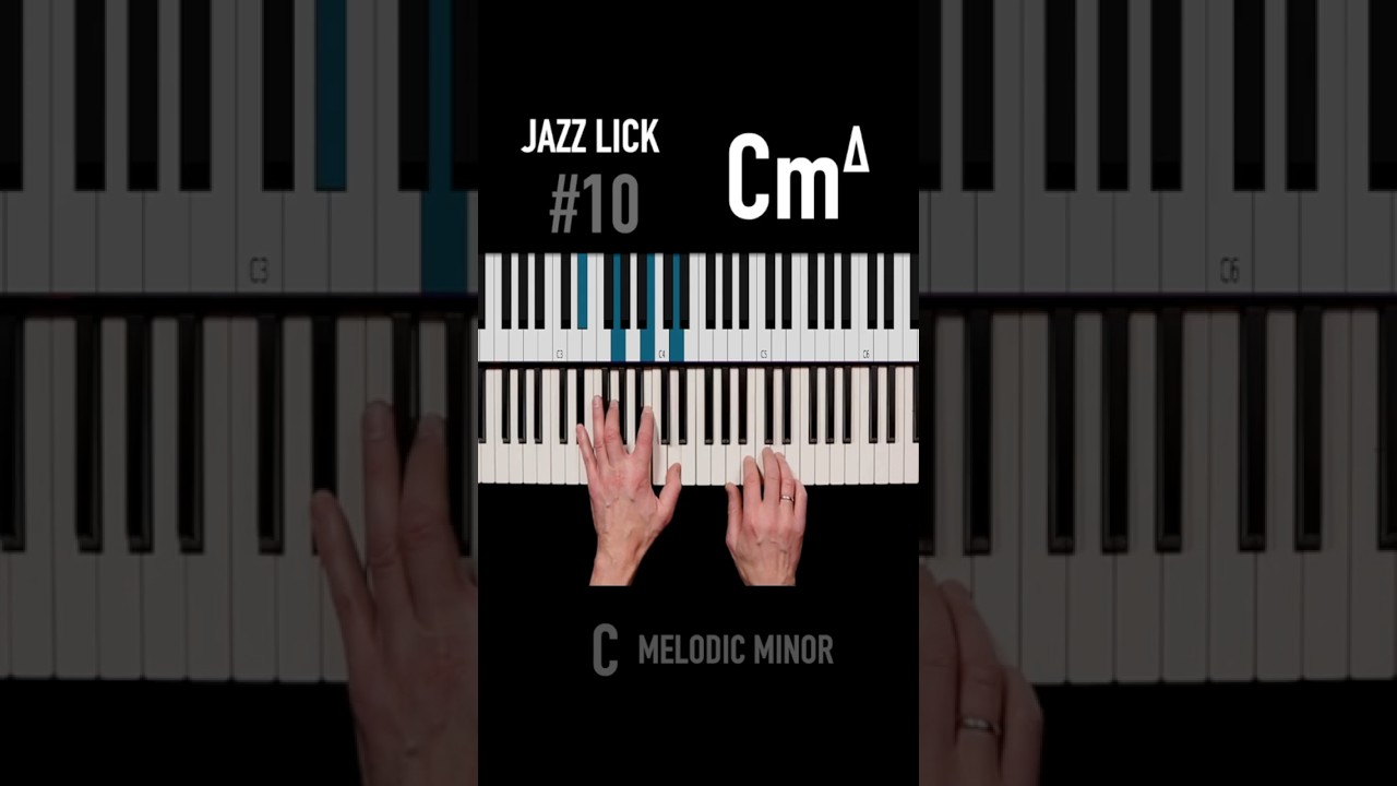 ✨Jazz Lick #10☕️ Using melodic minor scales #pianotutorial #jazz #hitpiano