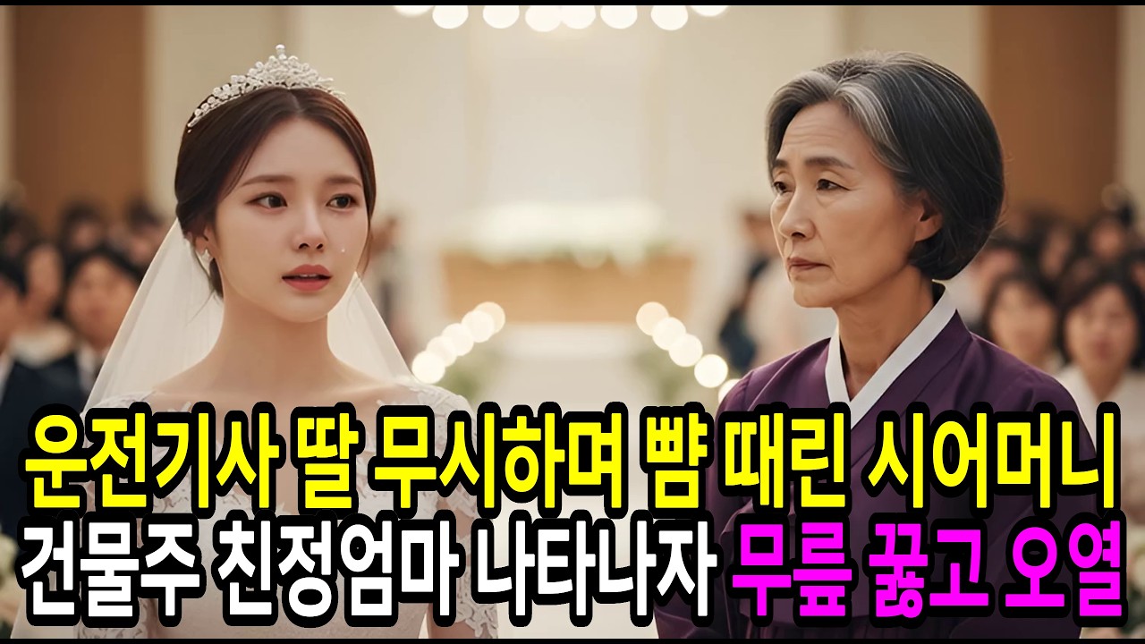 운전기사 딸 무시하며 뺨 때린 시어머니, 건물주 엄마 나타나자 무릎 꿇고 오열 3시간 | 창작사연 | 노후사연 | 감동사연