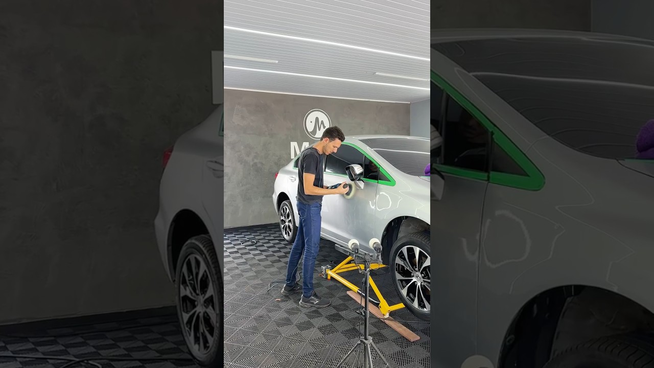 Polimento no Honda Civic: de fosco a espelhado! ✨🚘  #civic #esteticaautomotiva