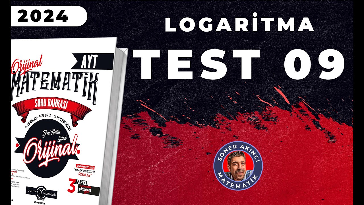 Logaritma TEST 09 | ORİJİNAL AYT SORU BANKASI | #yks2024