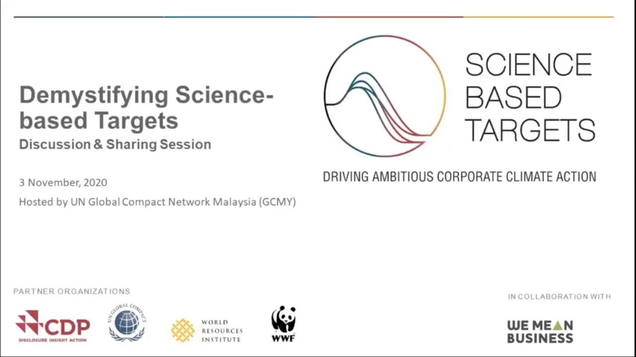 Asia Webinar Series Session 3/4: Demystifying Science-based Targets Discussion & Sharing Session