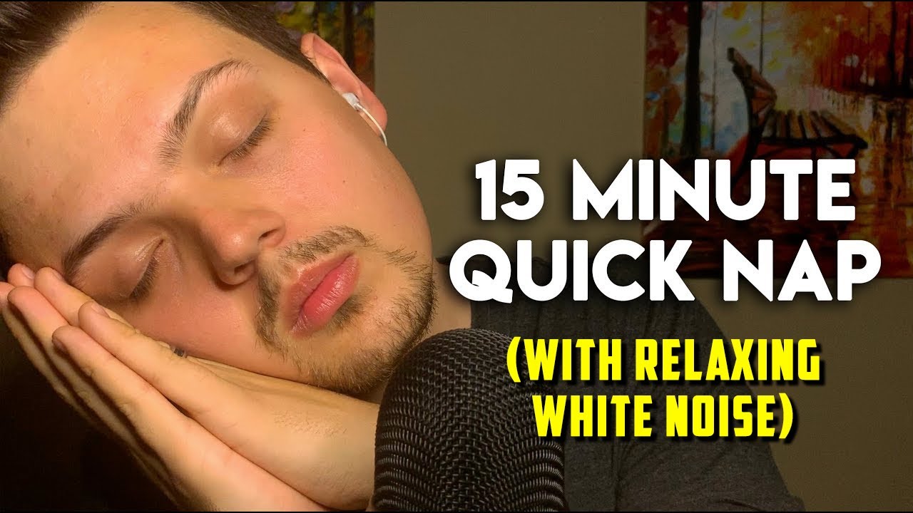 ASMR | 15-Minute QUICK Nap with Soft Wake-Up & White Noise