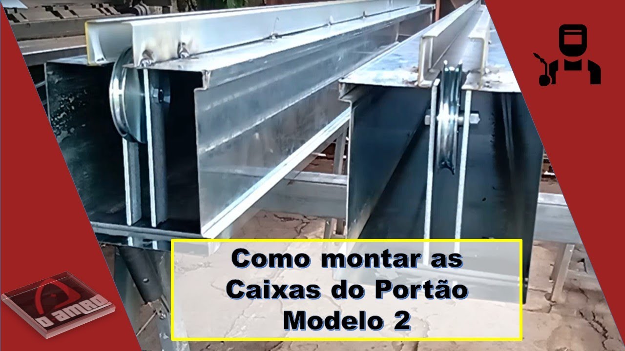 Como montar as caixas do Portão - Modelo 2 - Trilho centralizado