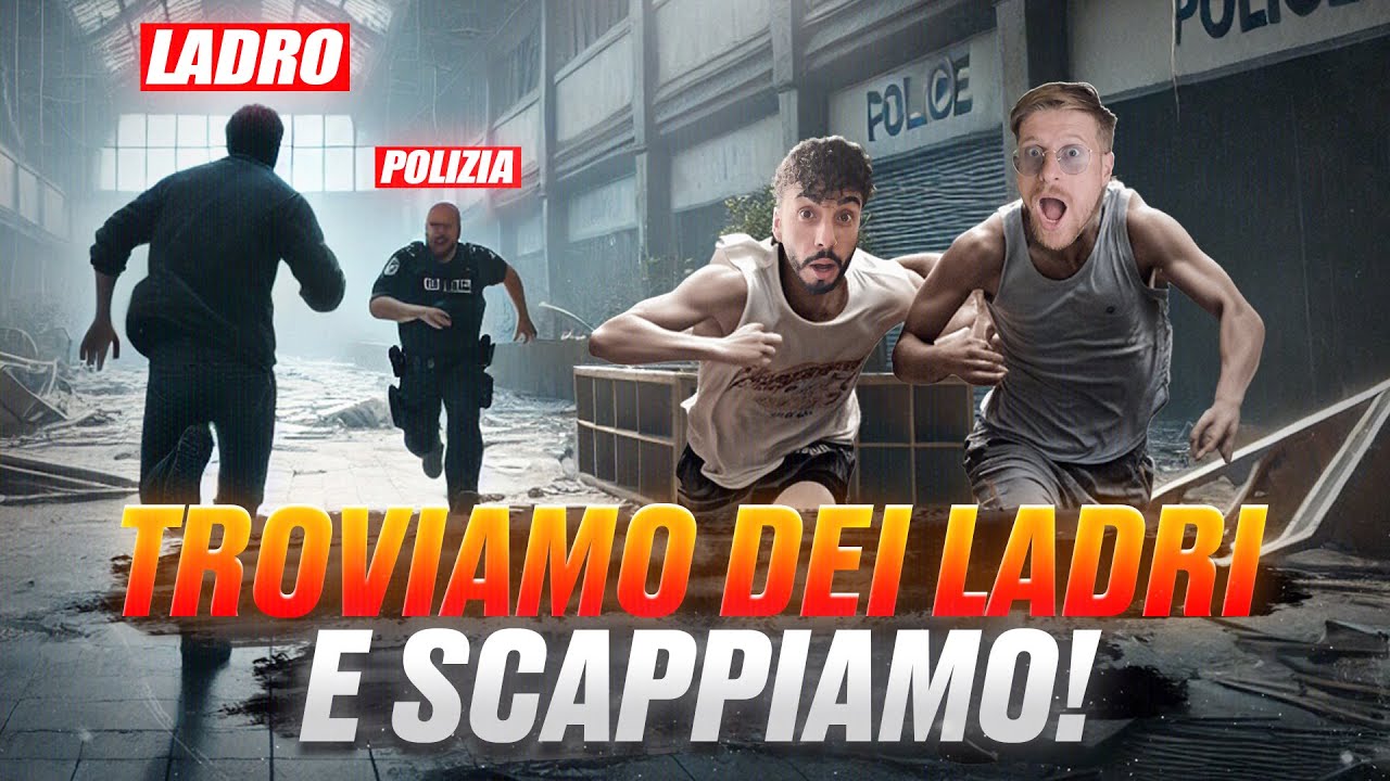 TROVIAMO DEI LADRI CHE RUBANO IN UN CENTRO COMMERCIALE ABBANDONATO - SIAMO SENZA PAROLE E SCAPPIAMO!