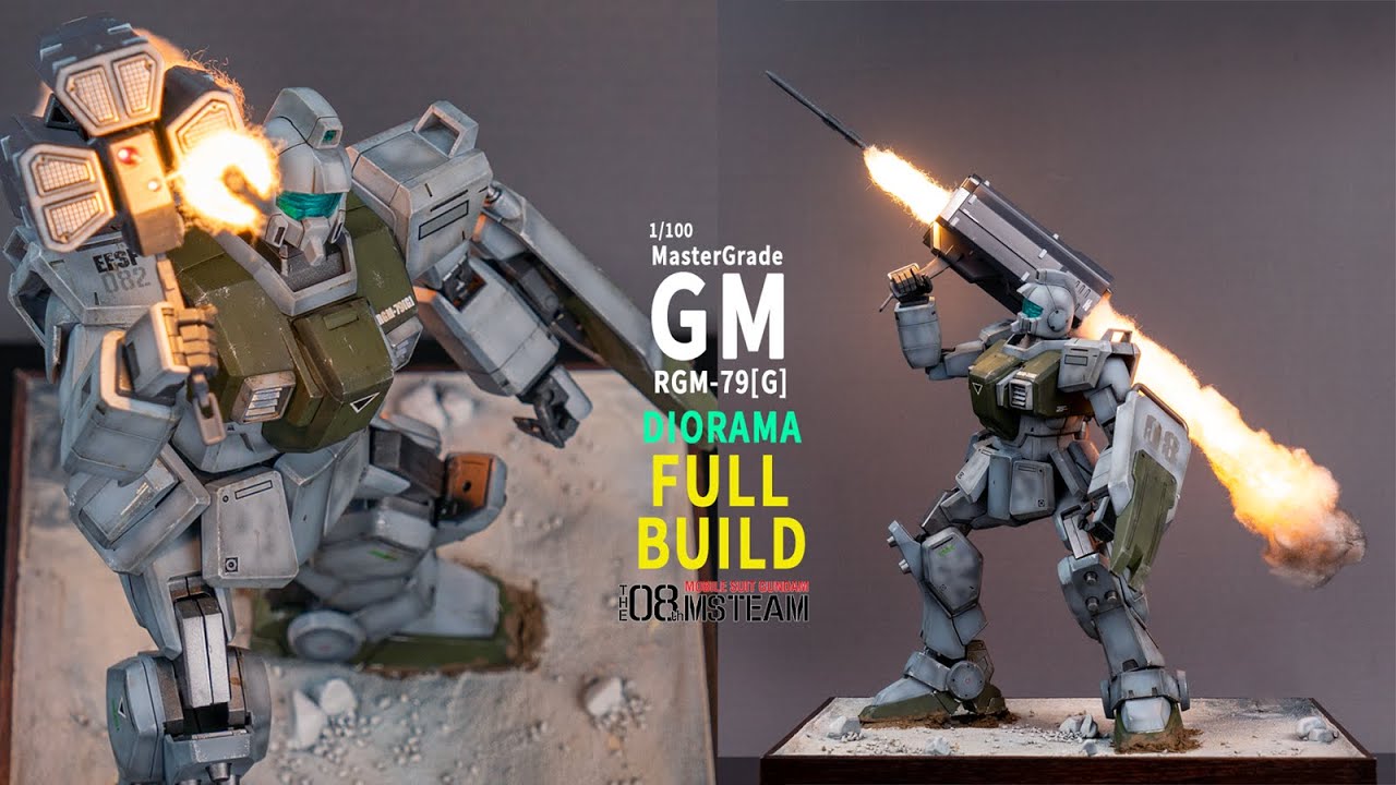 Missile Effect Filament LED Diorama / MG RGM-79[G] GM - 필라멘트 LED 디오라마 MG 육전형 짐