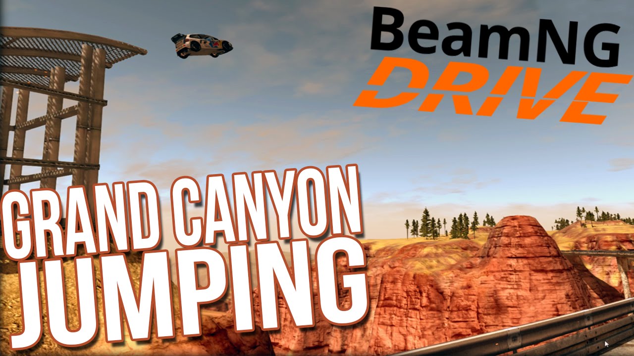 BeamNG Drive Mods Gameplay - Jumping the Grand Canyon! (Canyon of Speed)
