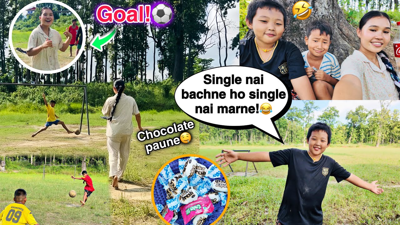 JASLE GOAL⚽️LAGAUXA TESLE CHOCOLATE🍫PAUXA!😍🤤 // SUJAN VAI SINGLE NAI MARNE HARE HOU🤣@sebikaRai2 