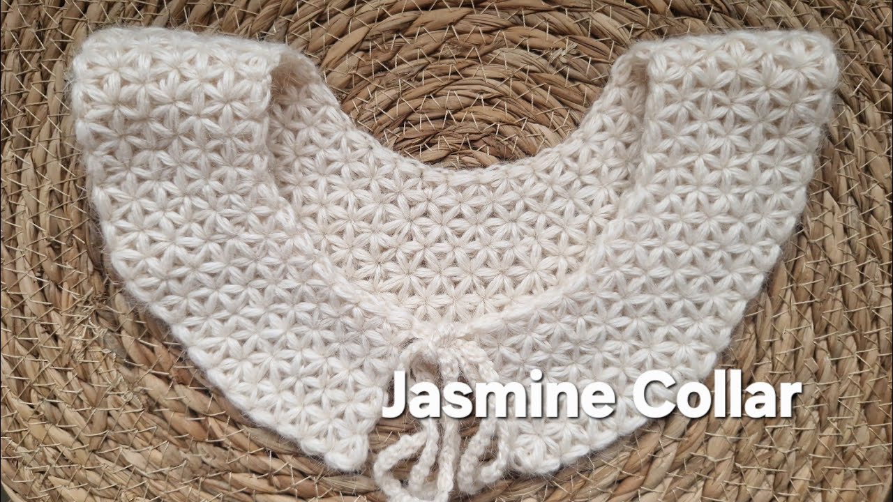 Elegant and Modern Jasmine Stitch Collar | Hand Crocheted Neck Accessory Tutorial #crochetcollar