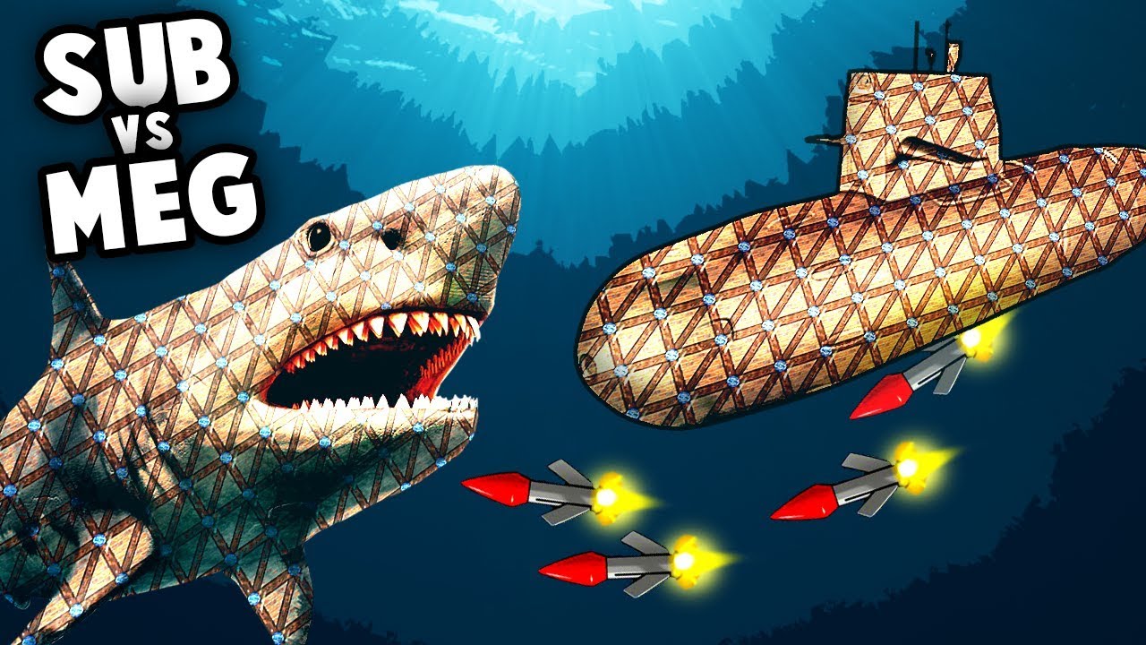 MEGALODON vs SUBMARINE! Intense UNDERWATER Battle! (Forts Multiplayer Gameplay)