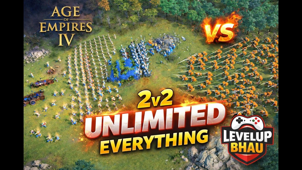 Age of Empires IV – 2v2 UNLIMITED EVERYTHING | Total Chaos Battle