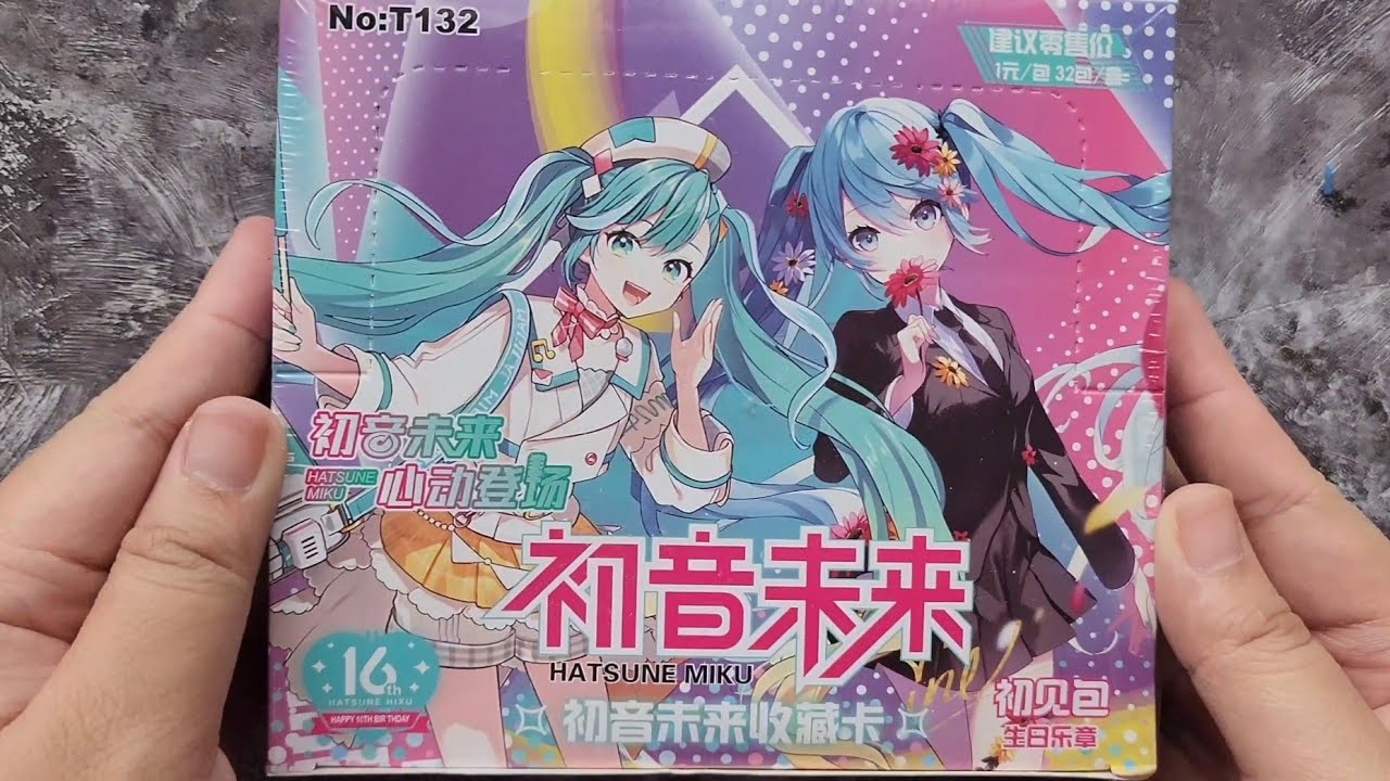 Let's open Hatsune Miku card box! T132