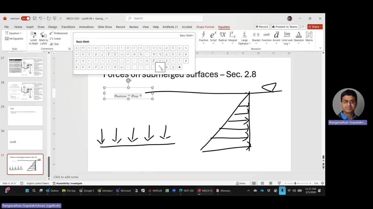 Fluid Mechanics course Lec06 - Fluid Statics part 3 of 3