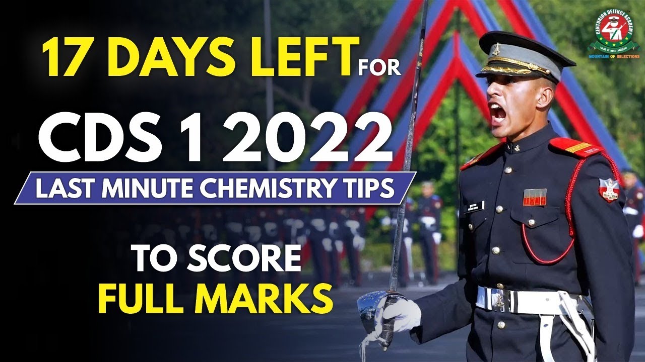 Chemistry Strategy for CDS-1 2022 Exam | CDS Chemistry Tips | Best CDS Coaching in India | CDA