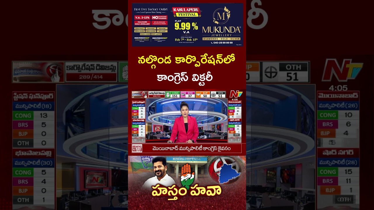 Congress Victory in Nalgonda Corporation l Municipal Elections | NTV Telugu
