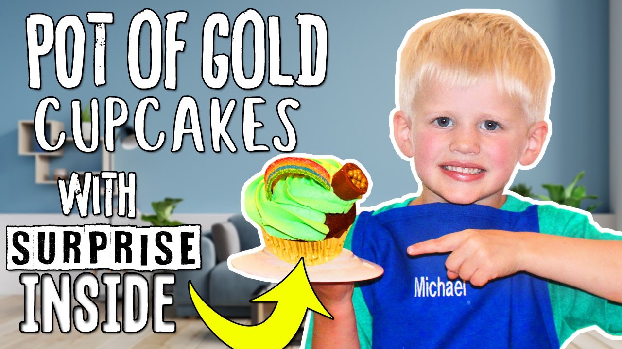 Rainbow Pot Of Gold Cupcakes || Kid Size Cooking