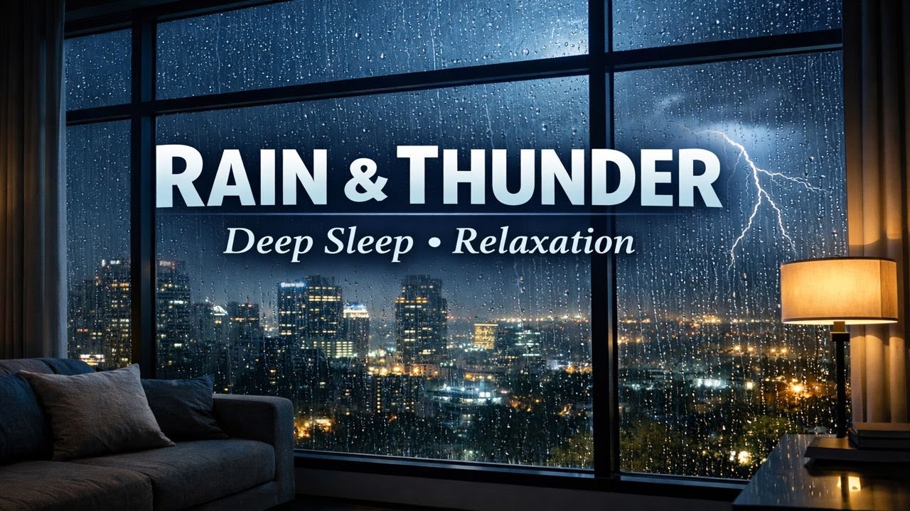 Rainy Night Sounds | Fall Asleep Fast | 8 Hours