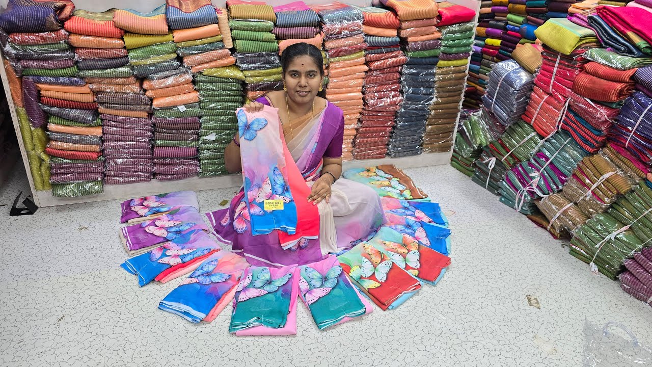 🔴Live| DIGITAL SOFT BUTTERFLY COLLECTION பார்க்கலாம் வாங்க❤️|Elampillai Sarees|🟢Order👉8973734361