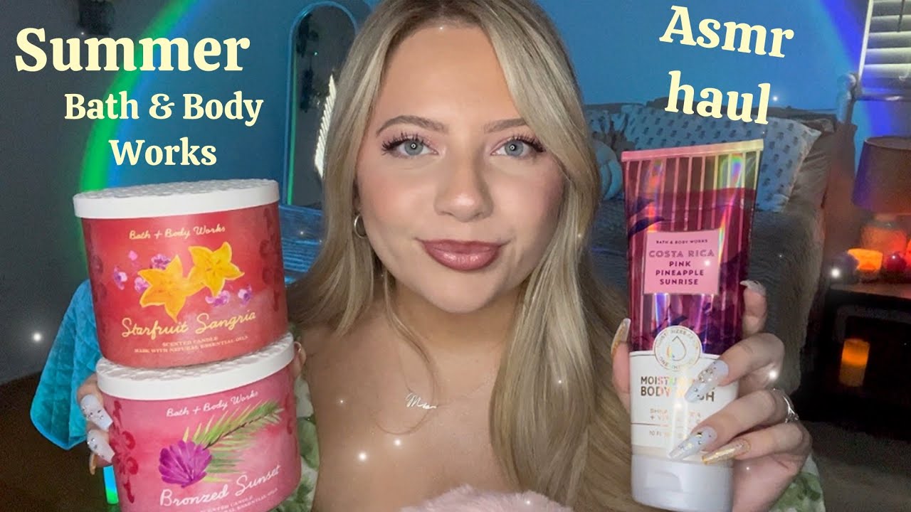 Asmr Summer Bath & Body Works Haul 🌞 Candle Tapping, Scratching, Whispers