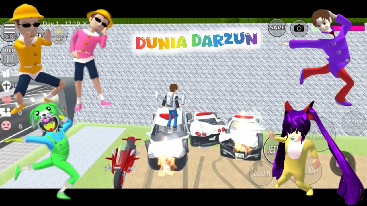 YUTA KUMPUL MOBIL POLISI TERBAKAR 