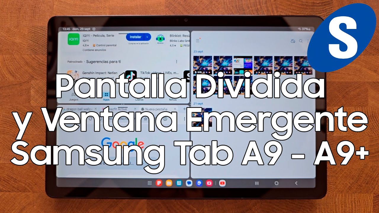 Como Abrir 3 Aplicaciones en Pantalla Dividida en una Samsung Tab A9 y A9 Plus - Samsungizate