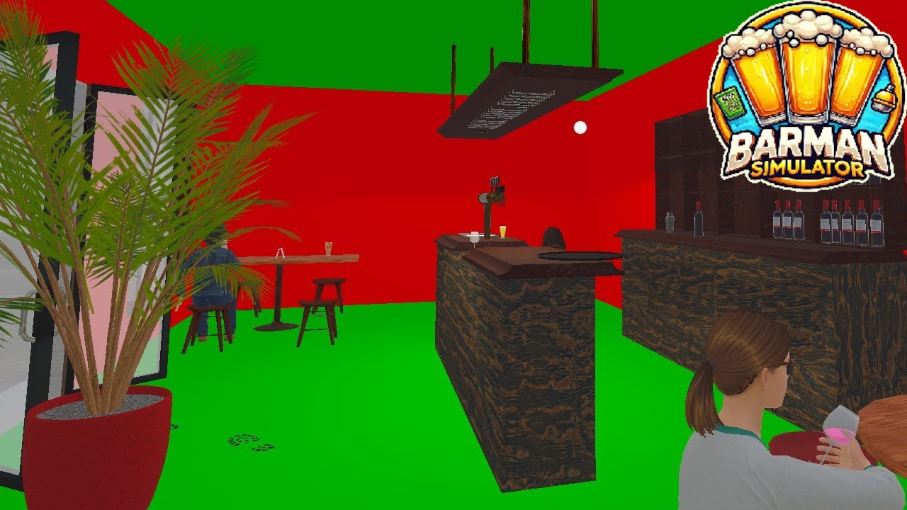 Barman Simulator First Time! TRIPPY Bar Build + 1H Gameplay Chaos! 🍸🌈😎