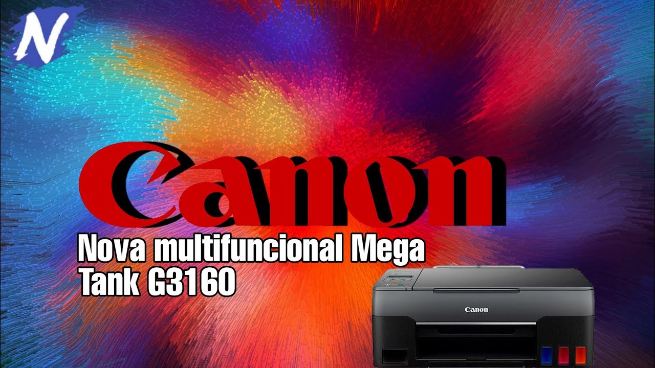Nova Impressora Canon Multifuncional Mega Tank G3160.