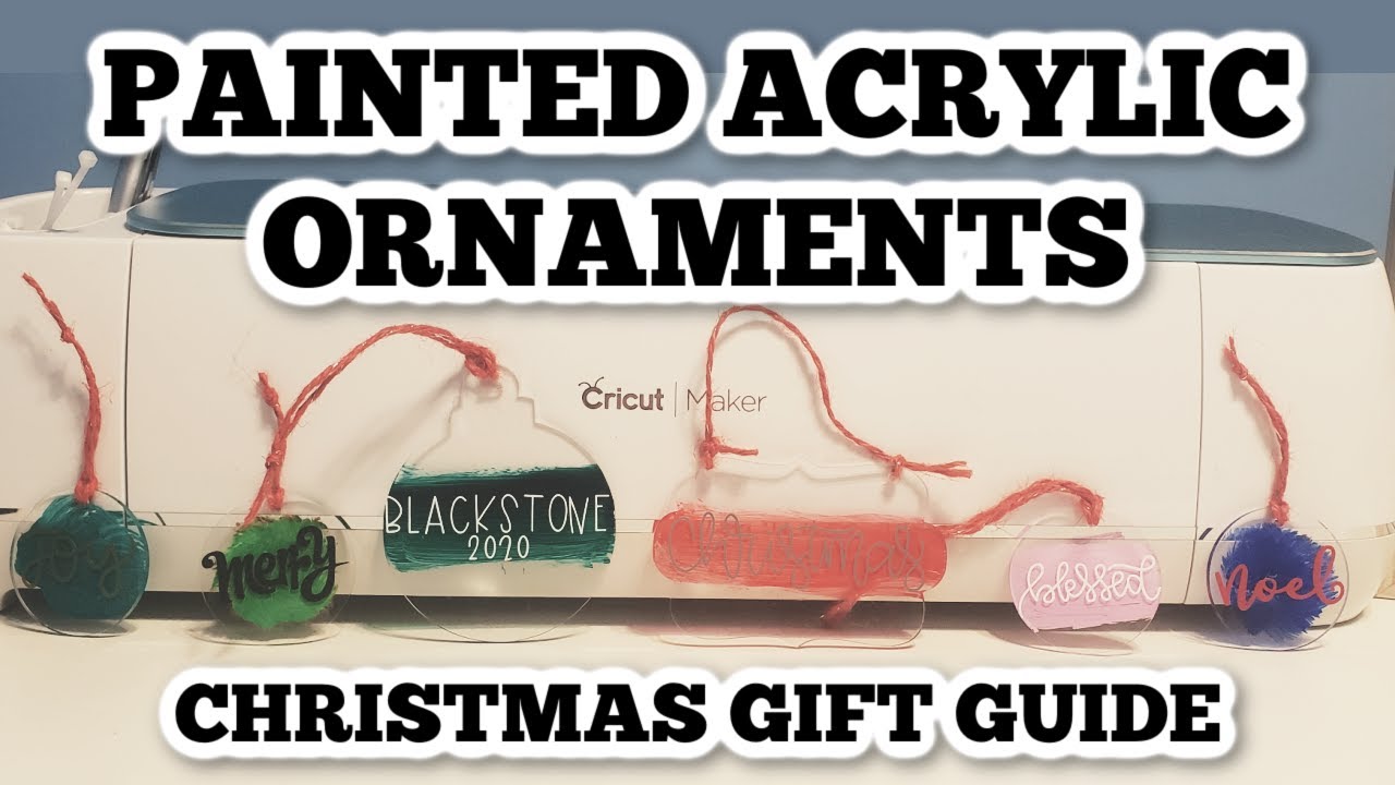 How to make painted acrylic ornaments - Christmas gift ideas - DIY inexpensive gifts.