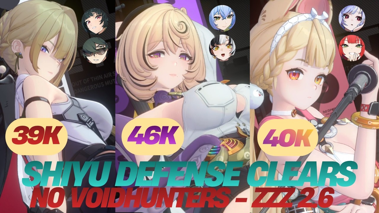 NO VOID HUNTERS!! LATEST SHIYU DEFENSE CLEARS | EVELYN - YIDHARI - ALICE | ZZZ SHIYU 2.6
