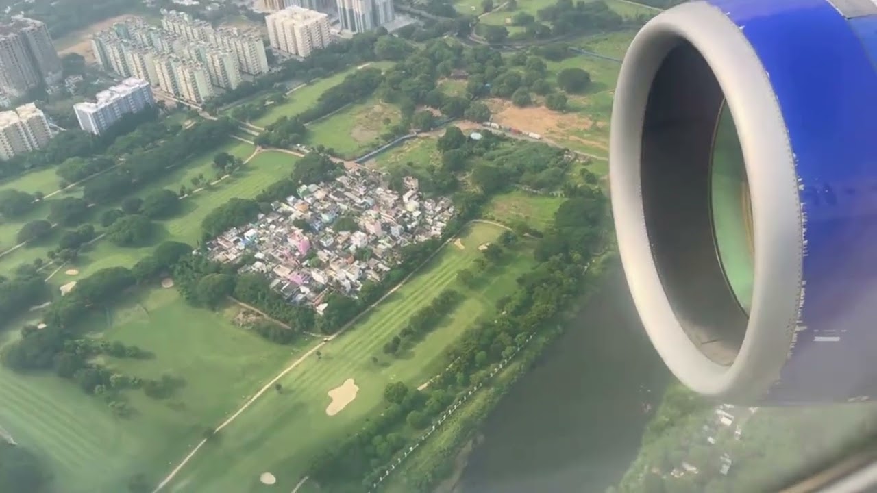 Beautiful Aerial View Of Chennai | Scenic Approach and Landing | Indigo Airlines 